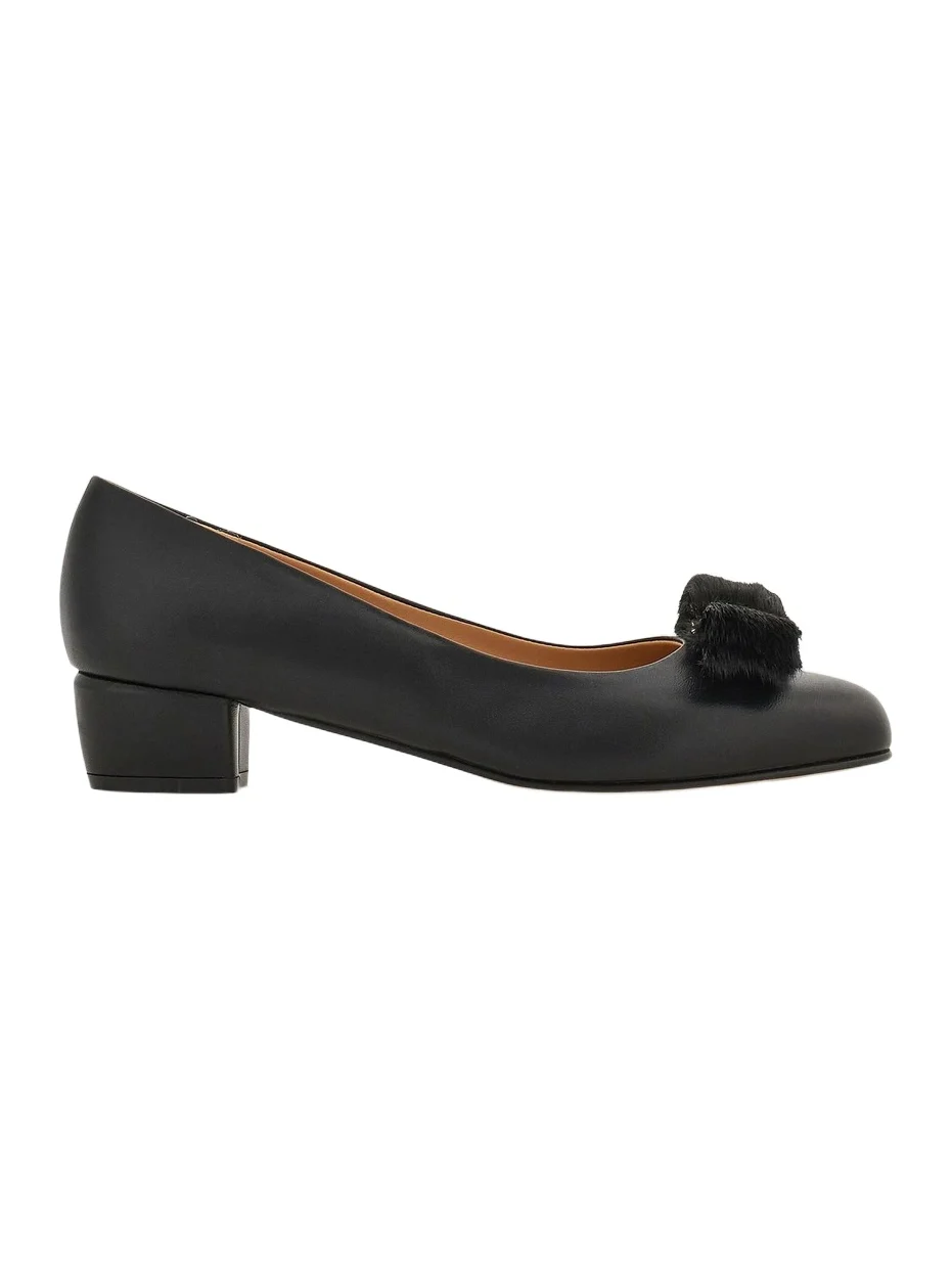 Women's Vara 30MM Shearling-Trimmed Leather Pumps Women's Vara 30MM Shearling-Trimmed Leather Pumps