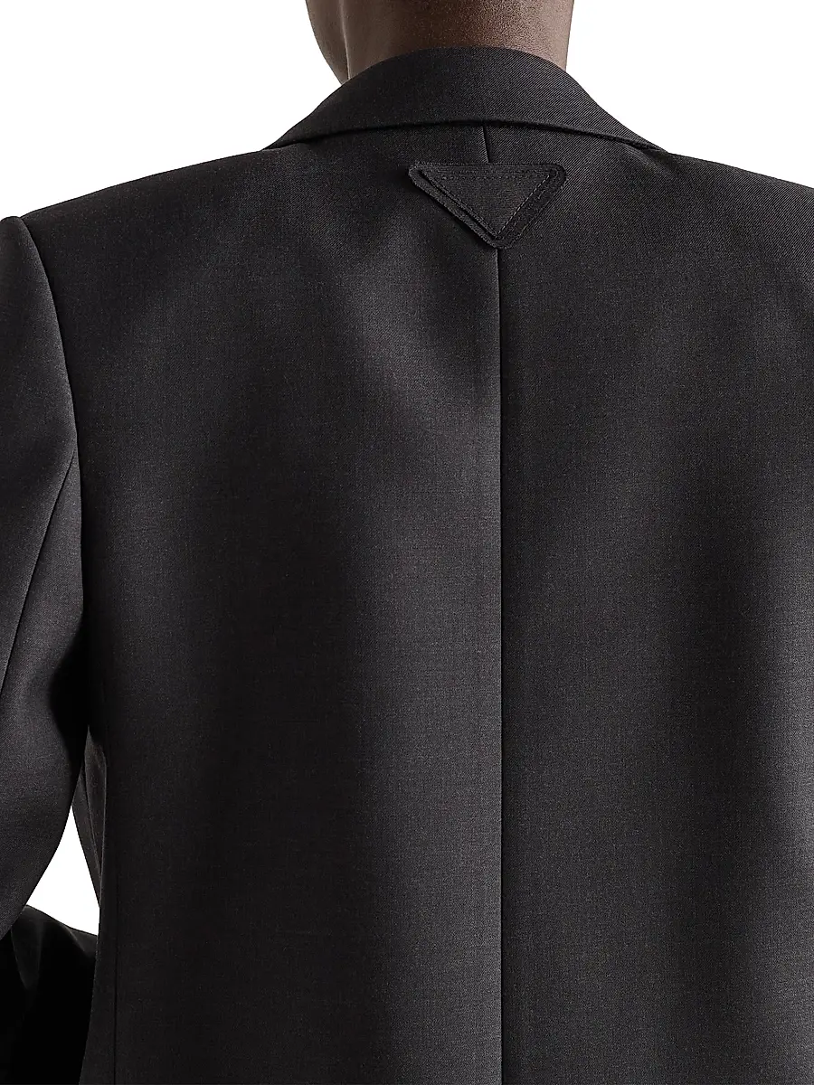 Prada Women's Single-Breasted Gabardine Jacket | Thumbnail 6