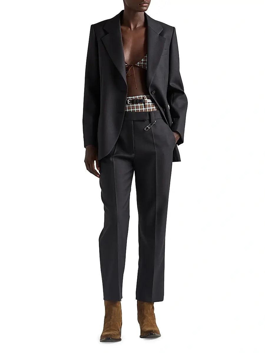 Prada Women's Single-Breasted Gabardine Jacket | Thumbnail 7