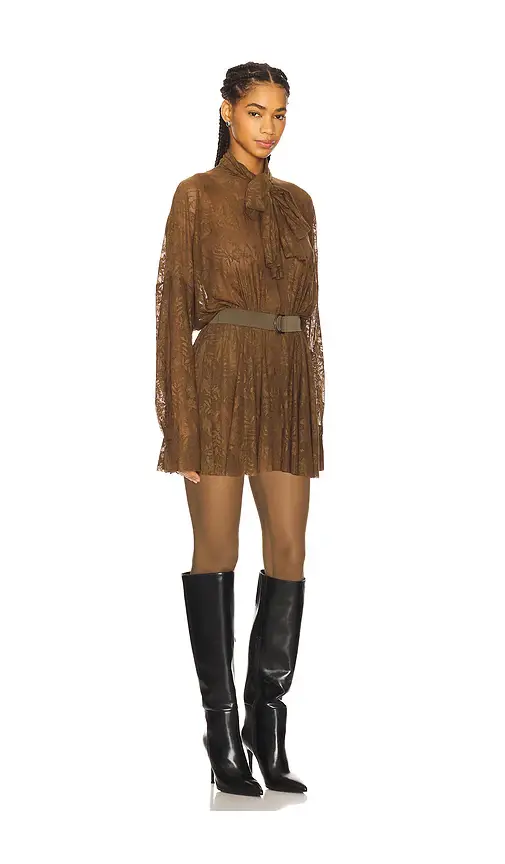 Norma Kamali x REVOLVE X Revolve Super Oversized Boyfriend Shirt Flared Mini Dress | Thumbnail 2