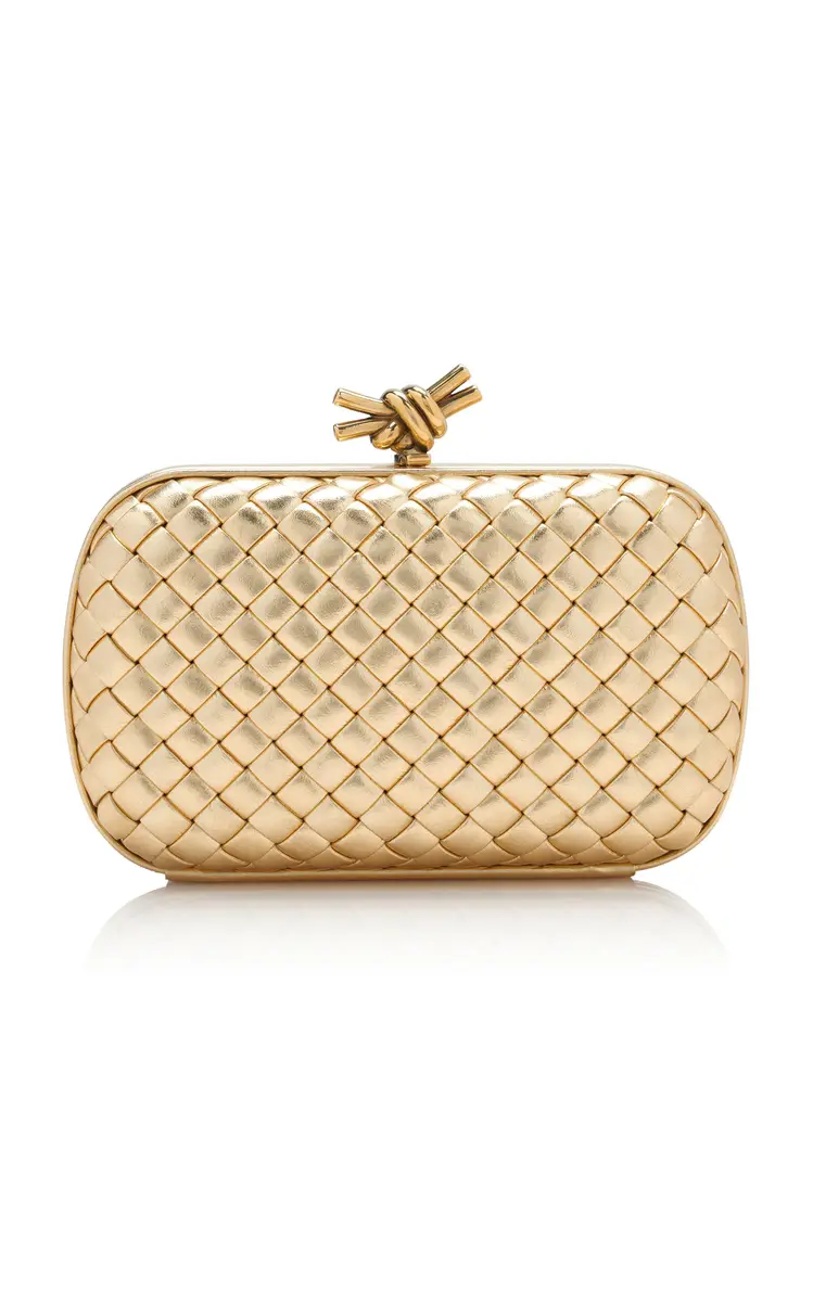 Bottega Veneta Knot Intrecciato Metallic-Leather Minaudiere | Thumbnail 4 Bottega Veneta Knot Intrecciato Metallic-Leather Minaudiere | Thumbnail 4