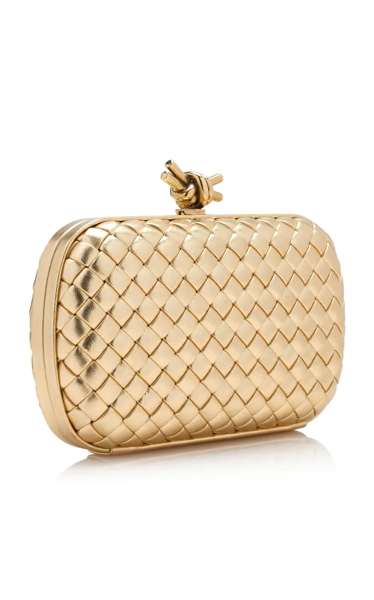 Bottega Veneta Knot Intrecciato Metallic-Leather Minaudiere | Thumbnail 7 Bottega Veneta Knot Intrecciato Metallic-Leather Minaudiere | Thumbnail 7