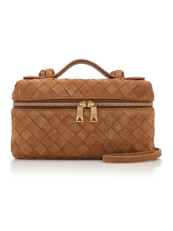 Bang Bang Intrecciato Suede Bag