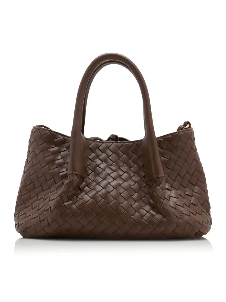 Small Pinacoteca Intrecciato Leather Tote Bag Small Pinacoteca Intrecciato Leather Tote Bag