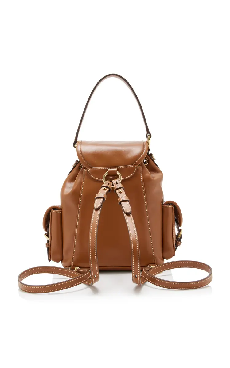 Miu Miu Leather Backpack - Brown - OS | Thumbnail 4 Miu Miu Leather Backpack - Brown - OS | Thumbnail 4