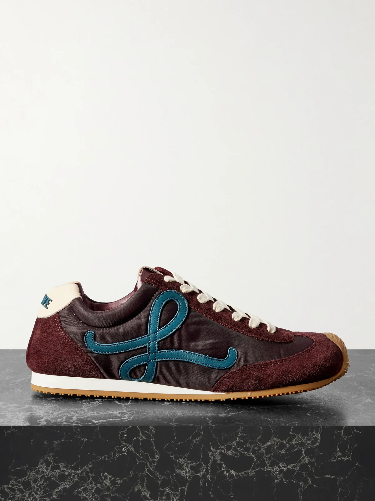 Loewe Ballet Runner 2.0 Logo-appliquéd Shell, Suede And Leather Sneakers - Purple