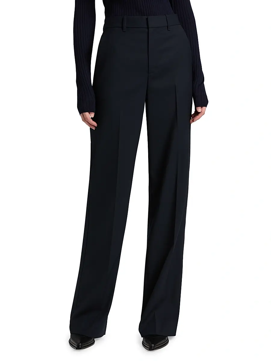 A.L.C. A. L.C. Women's Hirsh Wool Straight-Leg Pants | Thumbnail 3