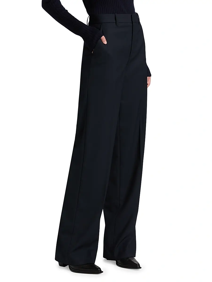 A.L.C. A. L.C. Women's Hirsh Wool Straight-Leg Pants | Thumbnail 4