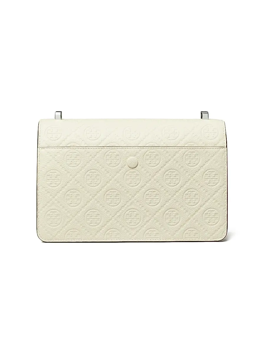Tory Burch Women's T Monogram Pebbled Leather Shoulder Bag | Thumbnail 6
