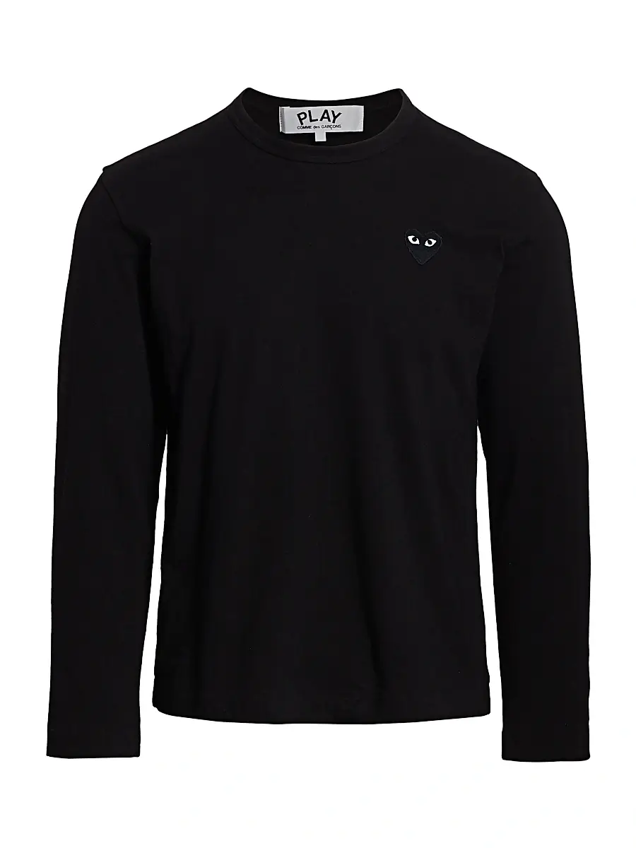 Comme des Garçons PLAY Men's Graphic Heart Long-Sleeve Tee - Black | Image 1 Comme des Garçons PLAY Men's Graphic Heart Long-Sleeve Tee - Black | Image 1