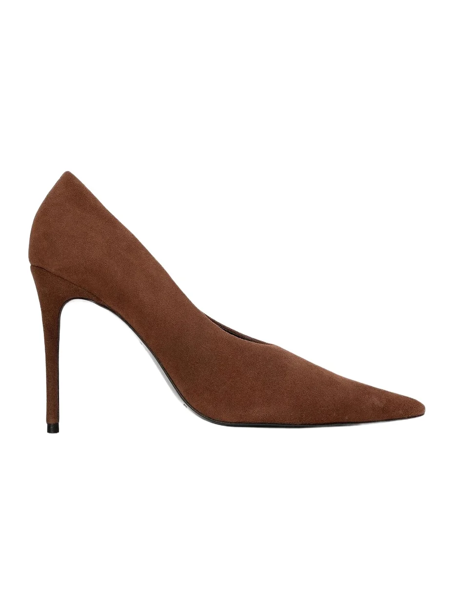 Black Suede Studio Women's Jona 100MM Suede Pumps