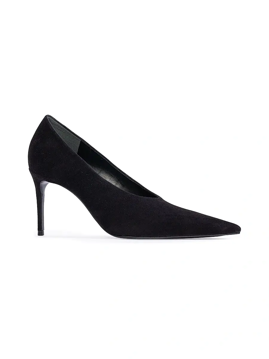 Black Suede Studio Women's Jona 80MM Suede Pumps | Thumbnail 2