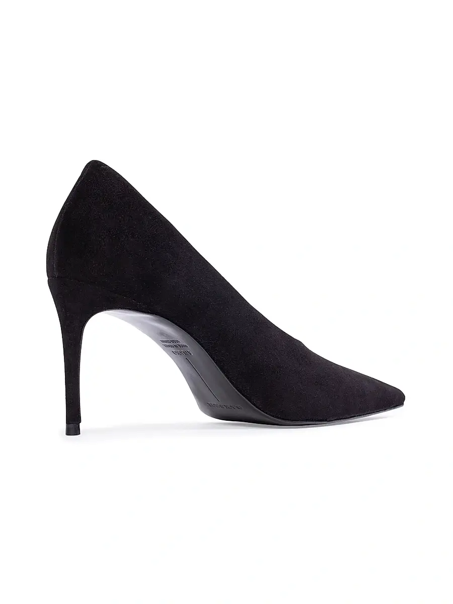 Black Suede Studio Women's Jona 80MM Suede Pumps | Thumbnail 4