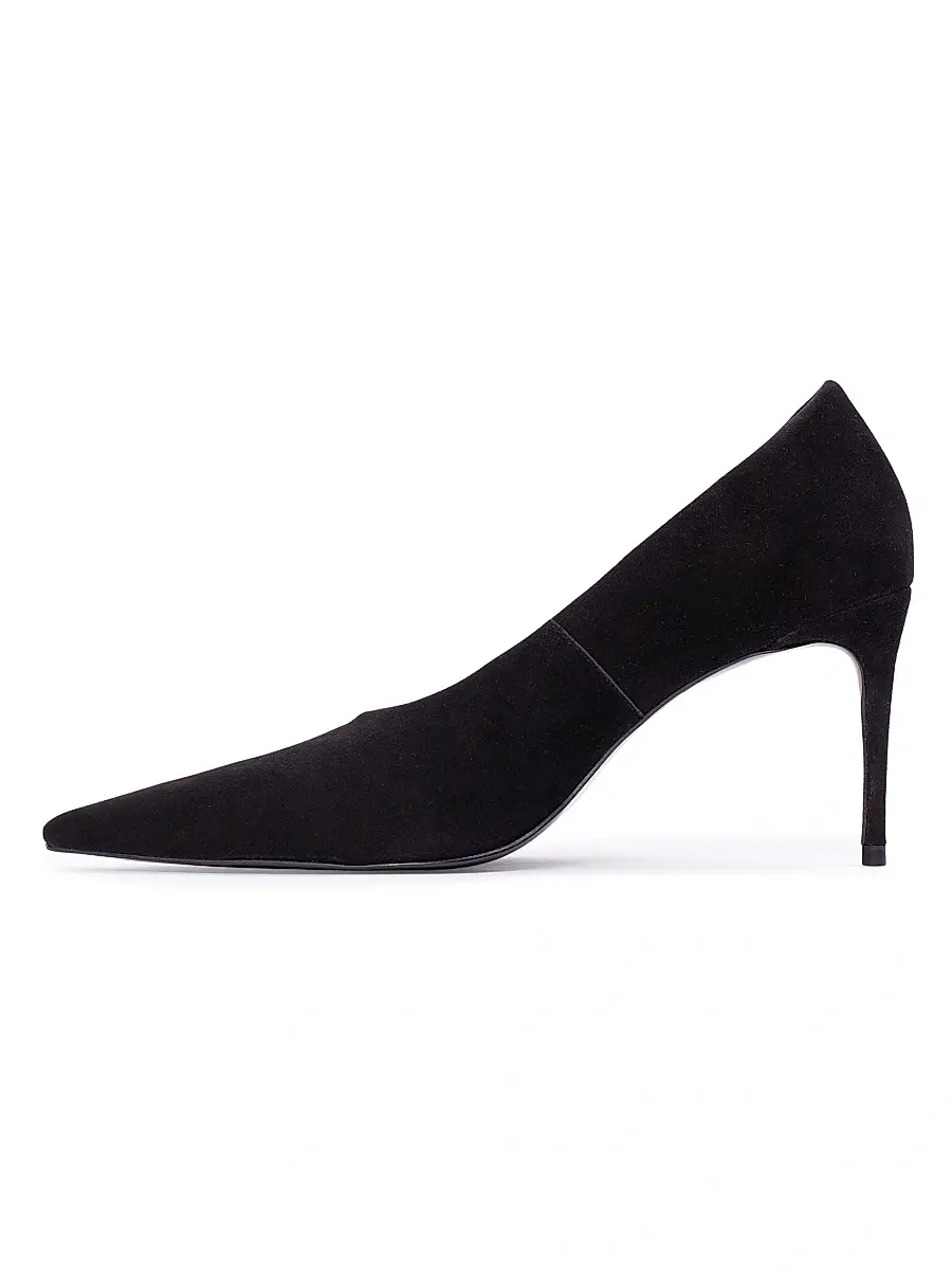 Black Suede Studio Women's Jona 80MM Suede Pumps | Thumbnail 5
