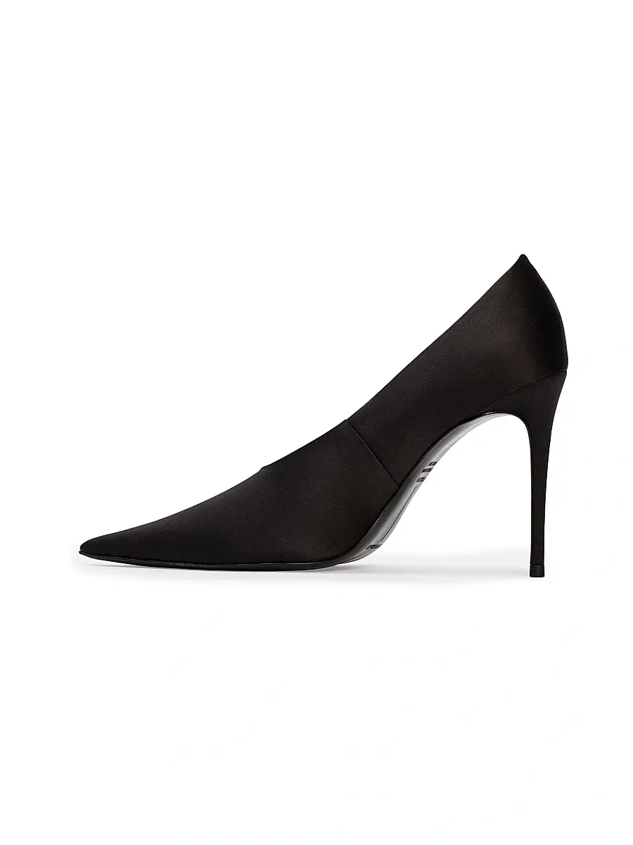 Black Suede Studio Women's Jona 100MM Satin Pumps | Thumbnail 4 Black Suede Studio Women's Jona 100MM Satin Pumps | Thumbnail 4