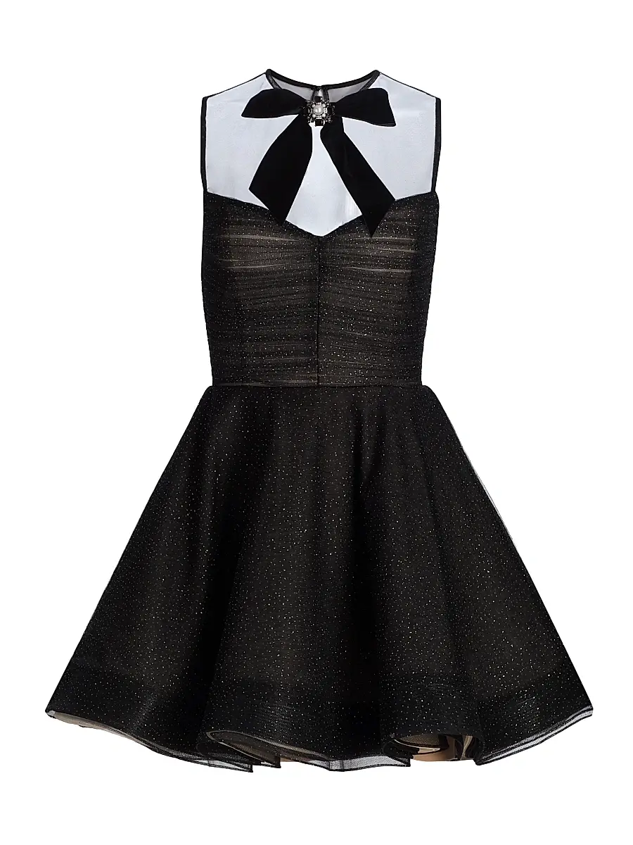 Bronx and Banco Women's Charlotte Bow Illusion Minidress - Black | Image 1 Bronx and Banco Women's Charlotte Bow Illusion Minidress - Black | Image 1
