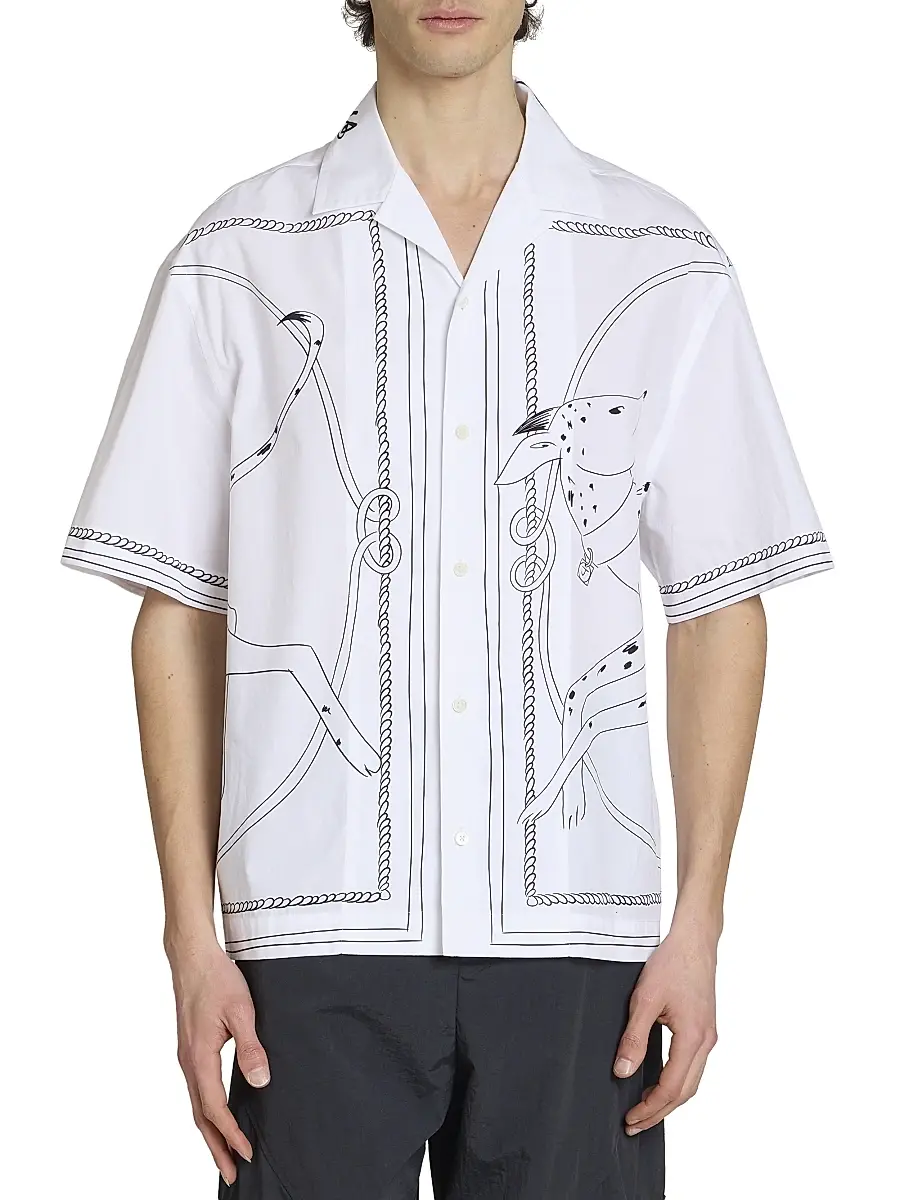 Jacquemus Men's Jean Printed Cotton Shirt | Thumbnail 3 Jacquemus Men's Jean Printed Cotton Shirt | Thumbnail 3