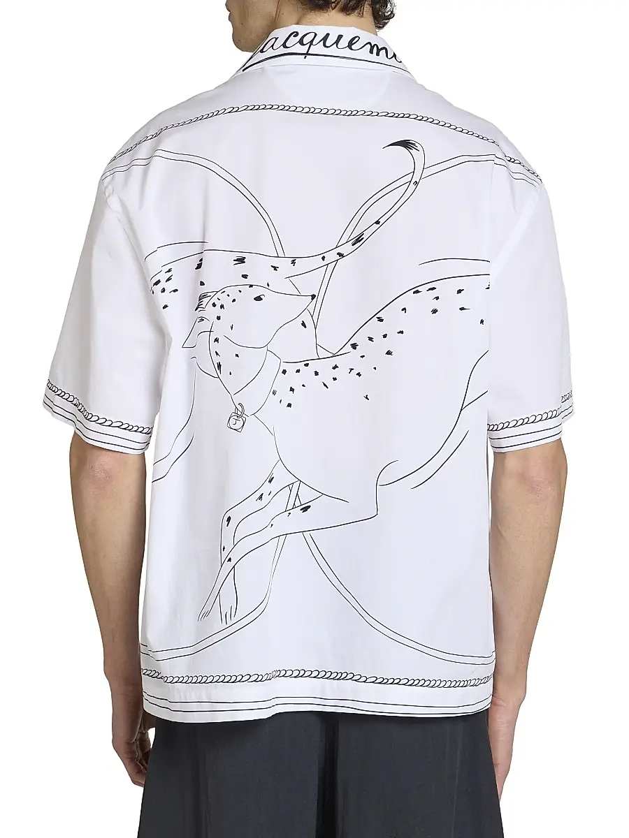 Jacquemus Men's Jean Printed Cotton Shirt | Thumbnail 5 Jacquemus Men's Jean Printed Cotton Shirt | Thumbnail 5