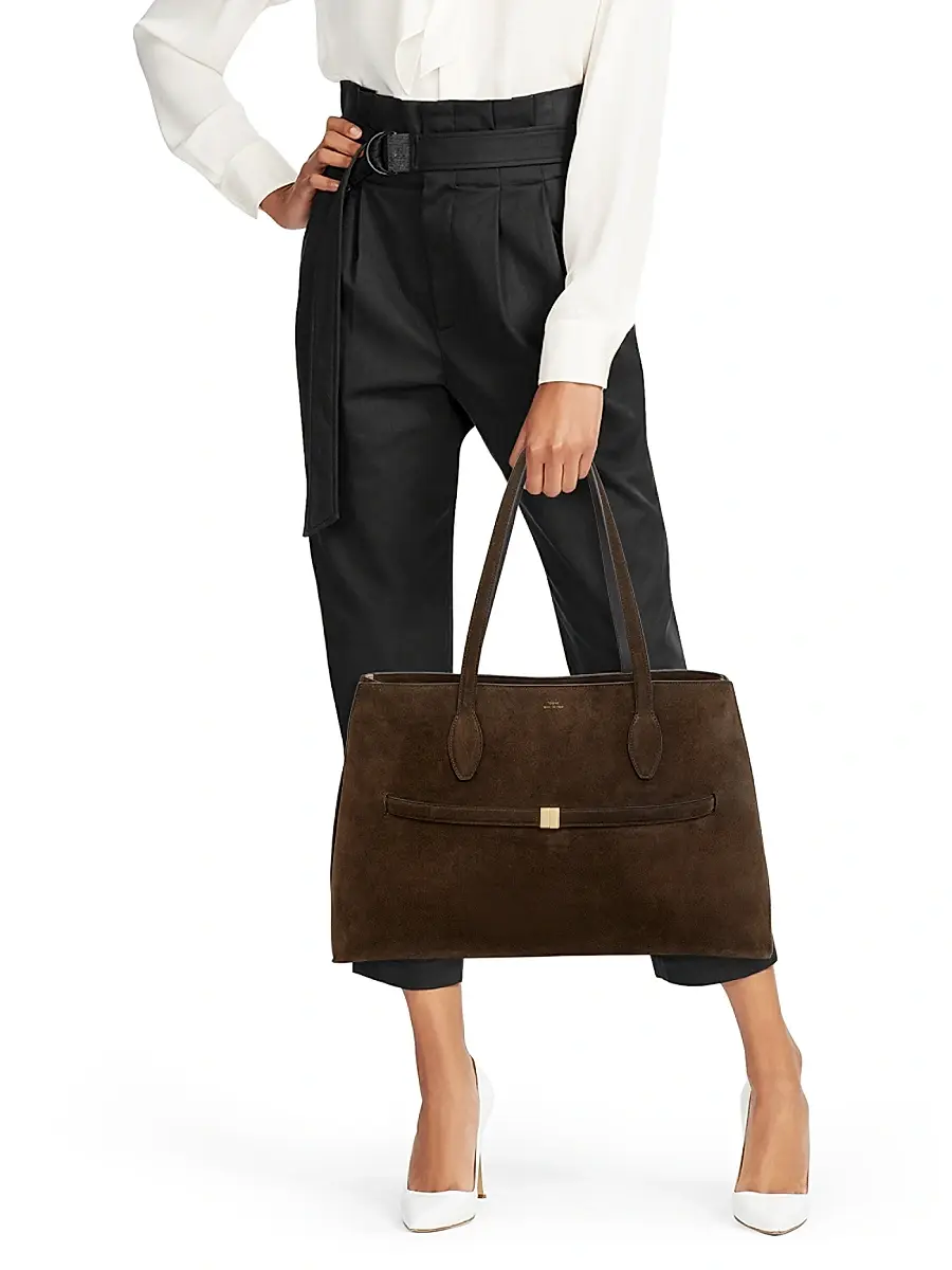Toteme Women's Suede Lounge Tote Bag - Brown | Thumbnail 2
