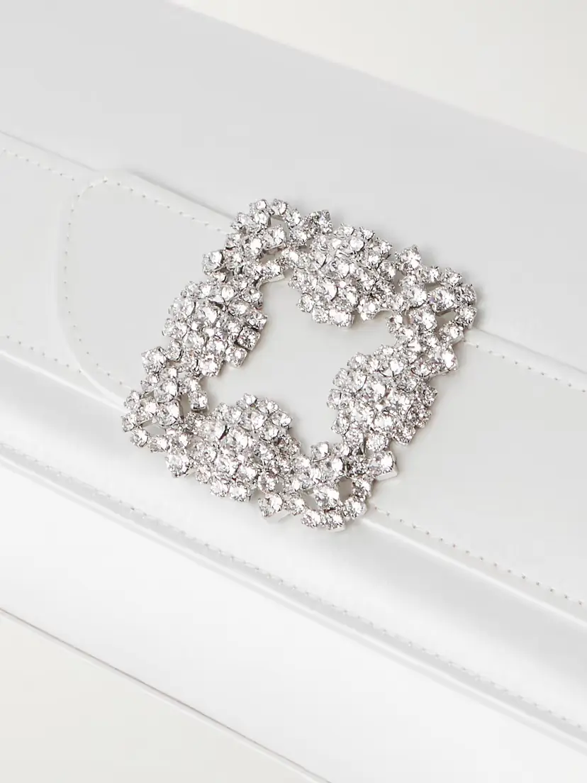 Manolo Blahnik Gothisi Crystal-embellished Satin Clutch | Thumbnail 4