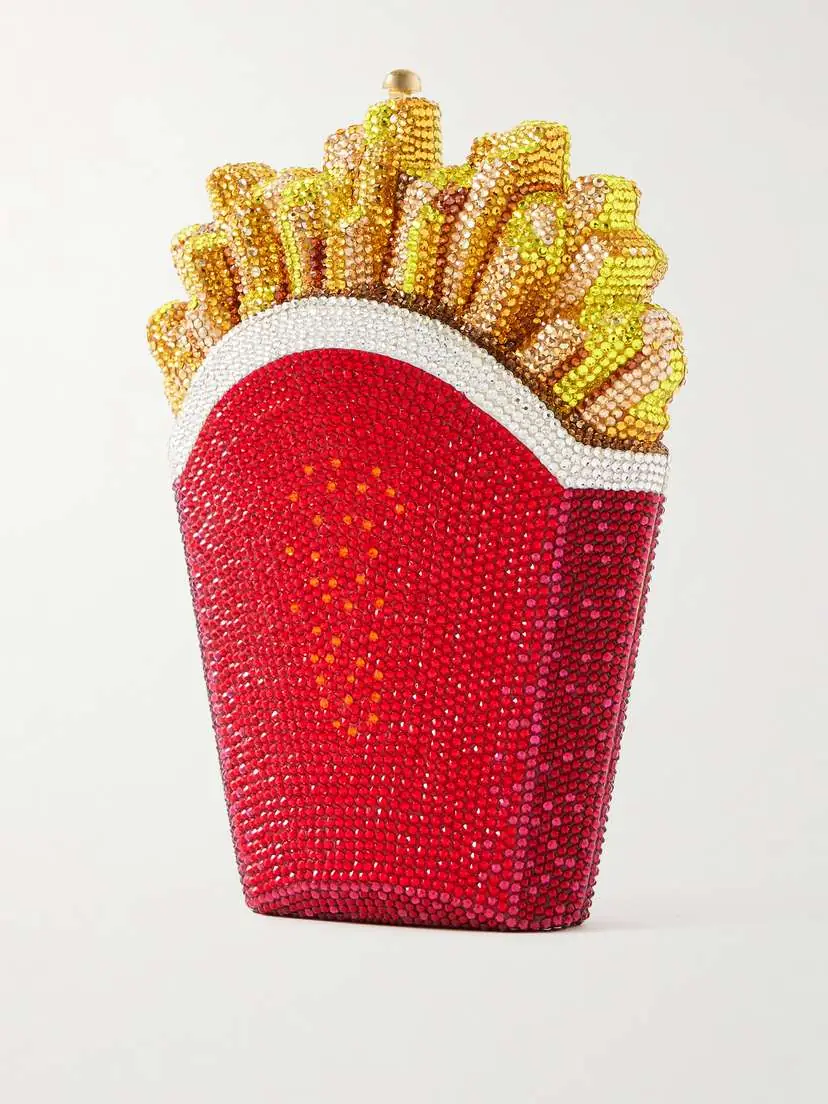 Judith Leiber Couture French Fries Fresh And Hot Crystal-embellished Gold-tone Clutch | Thumbnail 3 Judith Leiber Couture French Fries Fresh And Hot Crystal-embellished Gold-tone Clutch | Thumbnail 3