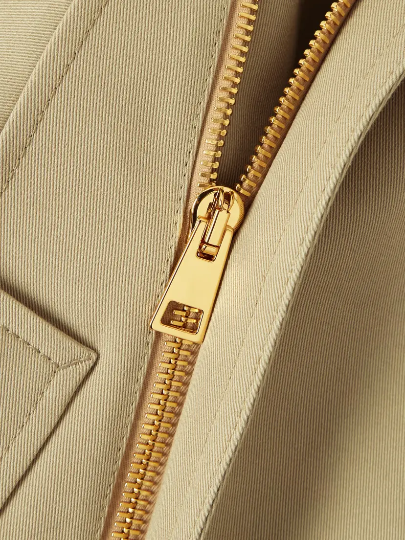 Givenchy Cropped Leather-trimmed Cotton And Wool-blend Twill Jacket | Thumbnail 5