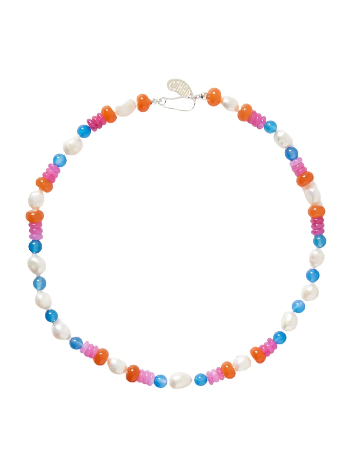 Turkish Delight Silver Multi-stone And Silk Necklace