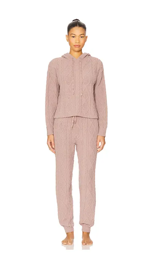 525 America Hallie Chenille Cable Hoodie & Jogger Set | Thumbnail 2 525 America Hallie Chenille Cable Hoodie & Jogger Set | Thumbnail 2