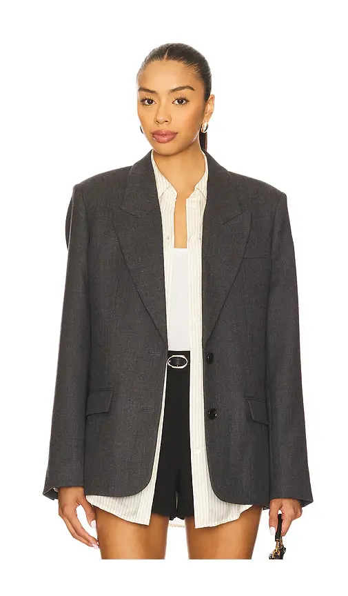 ANINE BING Ross Single Breasted Blazer | Image 1 ANINE BING Ross Single Breasted Blazer | Image 1