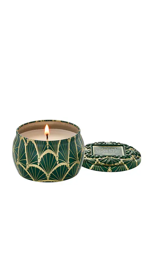 Voluspa Noble Fir Garland Mini Tin Candle