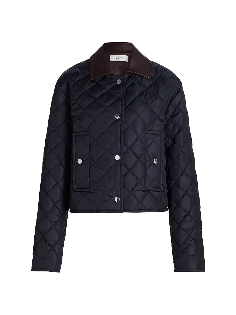 A.L.C. Women's Henri Quilted Boxy Jacket - Maritime Navy | Image 1 A.L.C. Women's Henri Quilted Boxy Jacket - Maritime Navy | Image 1