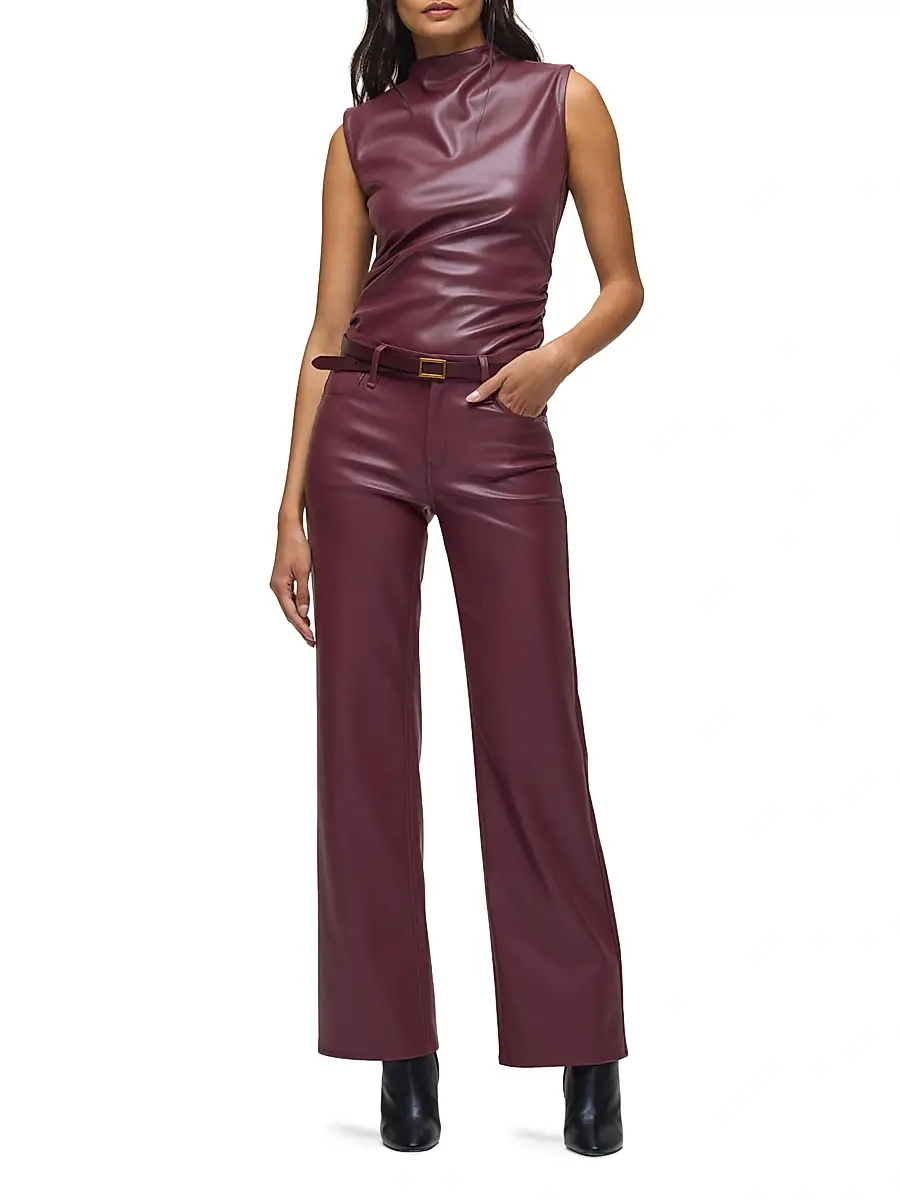 Hudson Jeans Women's Rosie Coated High-Rise Wide-Leg Jeans | Thumbnail 2 Hudson Jeans Women's Rosie Coated High-Rise Wide-Leg Jeans | Thumbnail 2