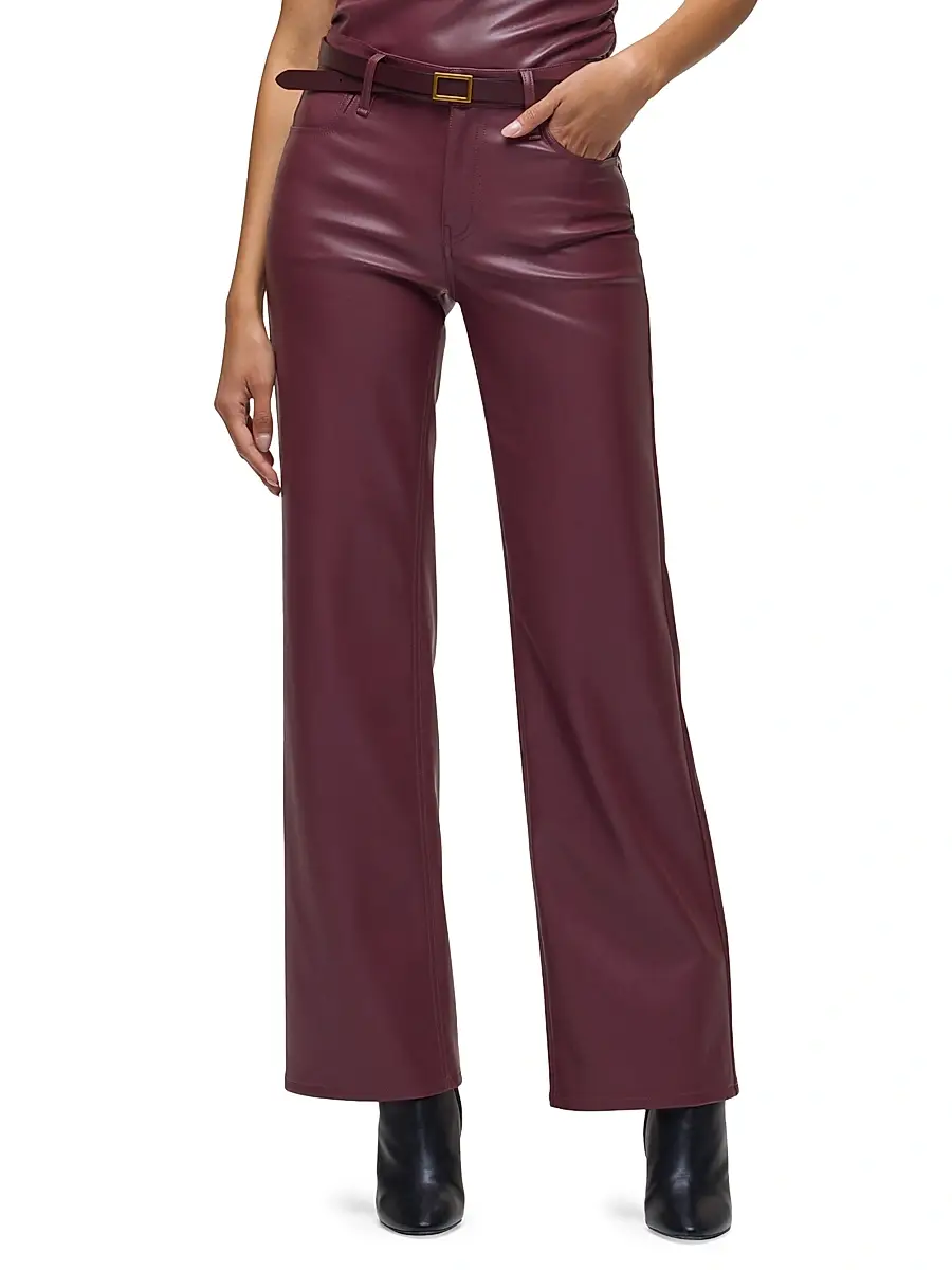 Hudson Jeans Women's Rosie Coated High-Rise Wide-Leg Jeans | Thumbnail 4 Hudson Jeans Women's Rosie Coated High-Rise Wide-Leg Jeans | Thumbnail 4