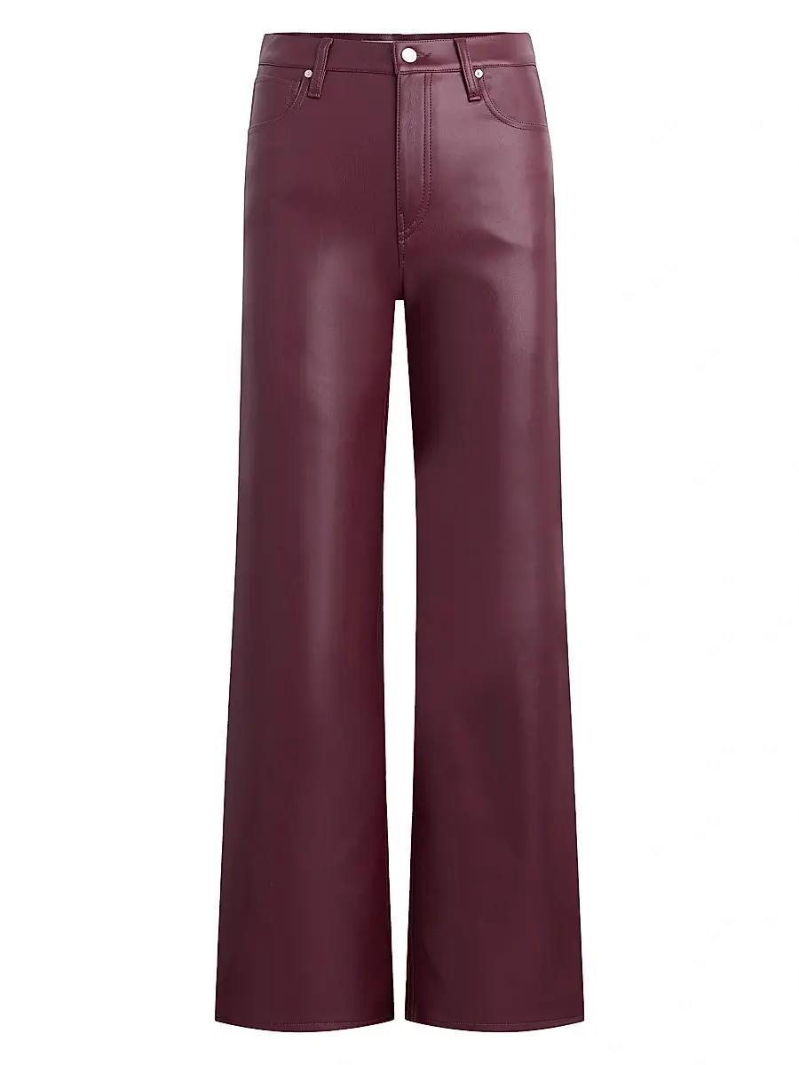 Hudson Jeans Women's Rosie Coated High-Rise Wide-Leg Jeans