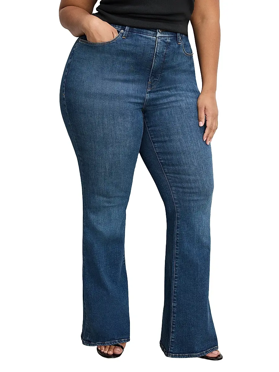 GOOD AMERICAN Women's Good Legs High-Rise Flare Jeans | Thumbnail 7 GOOD AMERICAN Women's Good Legs High-Rise Flare Jeans | Thumbnail 7