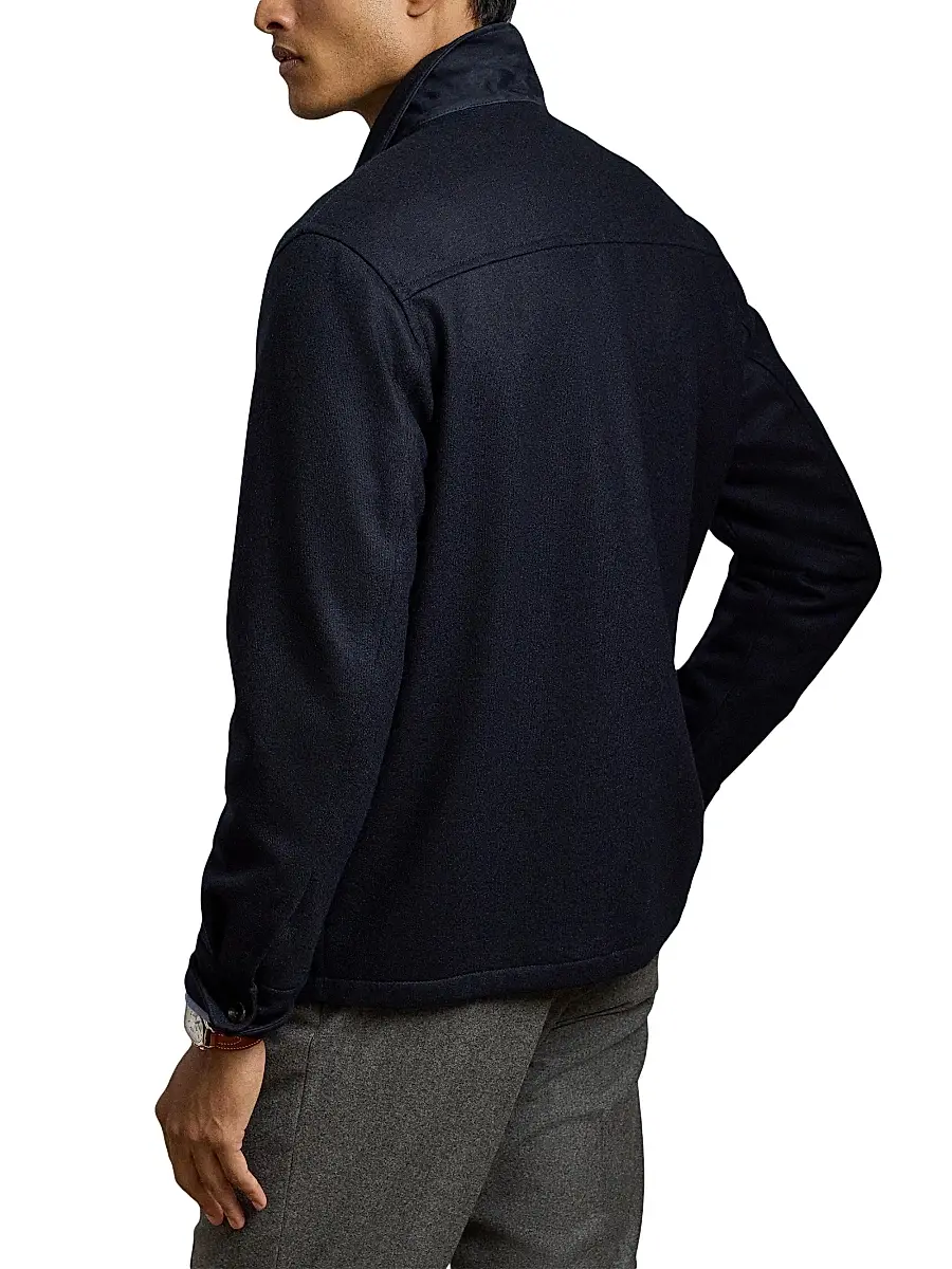 Ralph Lauren Purple Label Men's Felton Cashmere-Blend Shirt Jacket | Thumbnail 4 Ralph Lauren Purple Label Men's Felton Cashmere-Blend Shirt Jacket | Thumbnail 4
