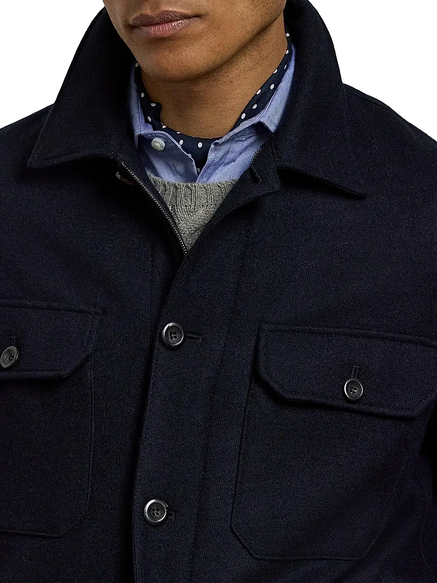 Ralph Lauren Purple Label Men's Felton Cashmere-Blend Shirt Jacket | Thumbnail 5 Ralph Lauren Purple Label Men's Felton Cashmere-Blend Shirt Jacket | Thumbnail 5