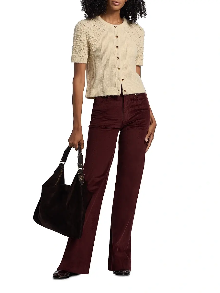 rag & bone Women's Sierra Textured-Knit Short-Sleeve Cardigan | Thumbnail 2 rag & bone Women's Sierra Textured-Knit Short-Sleeve Cardigan | Thumbnail 2