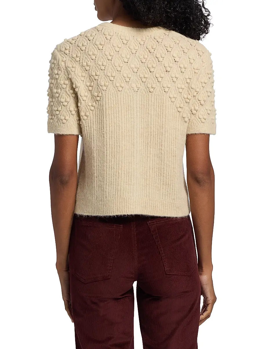 rag & bone Women's Sierra Textured-Knit Short-Sleeve Cardigan | Thumbnail 5 rag & bone Women's Sierra Textured-Knit Short-Sleeve Cardigan | Thumbnail 5