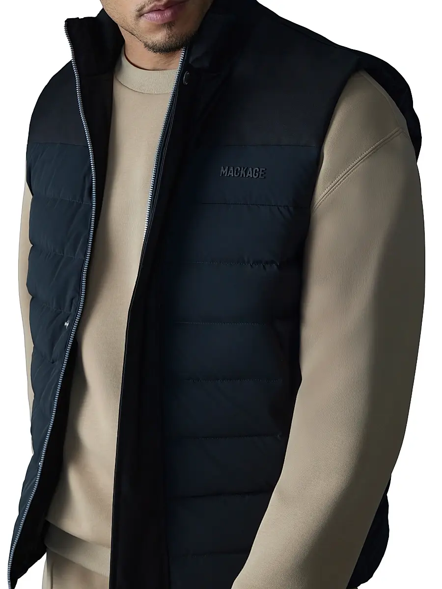Mackage Men's Brody Quilted Down Vest | Thumbnail 6 Mackage Men's Brody Quilted Down Vest | Thumbnail 6