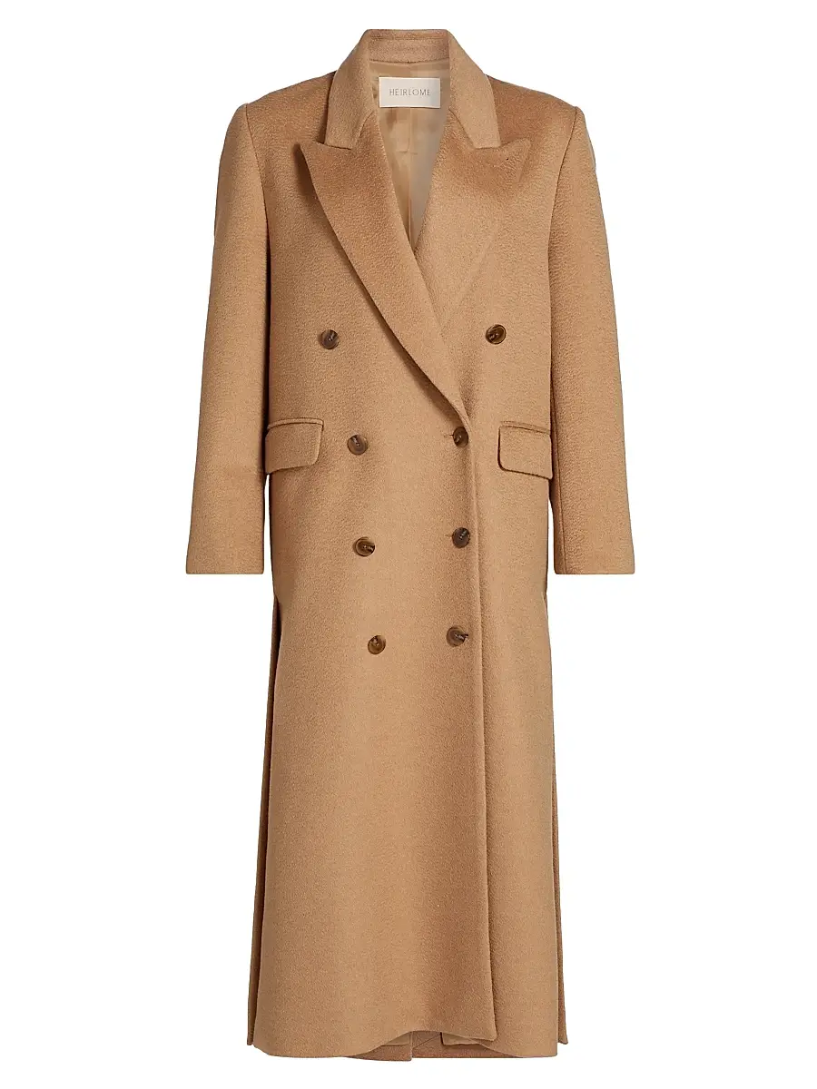 Heirlome Women's Lilli Camel Hair Double-Breasted Coat - Camel | Image 1 Heirlome Women's Lilli Camel Hair Double-Breasted Coat - Camel | Image 1