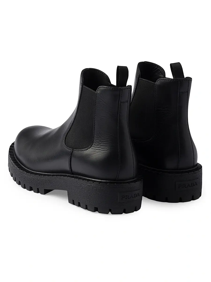 Prada Men's Leather Chelsea Boots | Thumbnail 3 Prada Men's Leather Chelsea Boots | Thumbnail 3