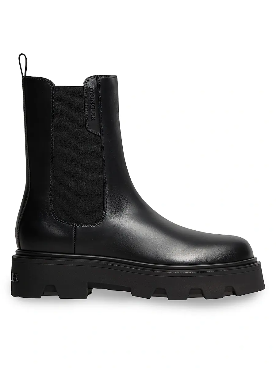 Moncler Women's Aurea Boots in Leather - Black | Image 1 Moncler Women's Aurea Boots in Leather - Black | Image 1