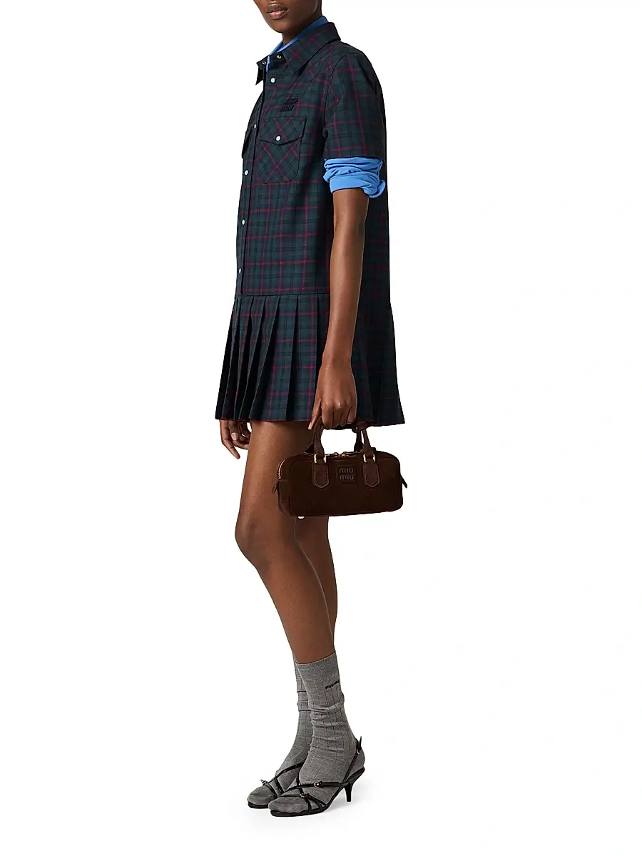 Miu Miu Women's Arcadie Padded Suede Top-Handle Bag | Thumbnail 2