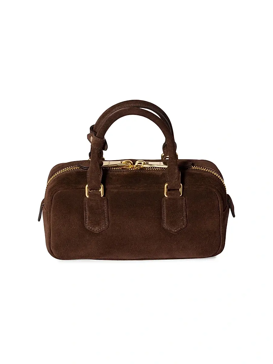 Miu Miu Women's Arcadie Padded Suede Top-Handle Bag | Thumbnail 4