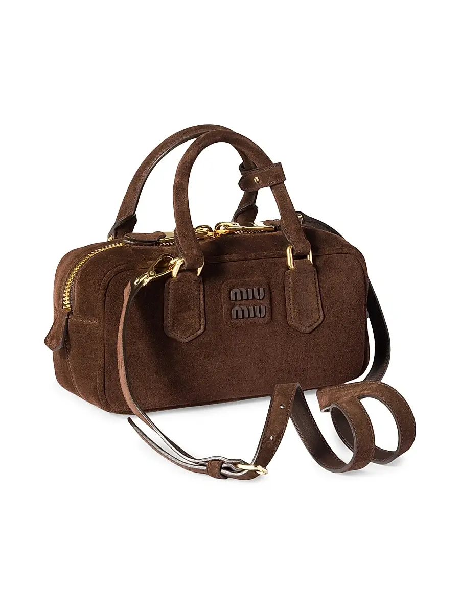 Miu Miu Women's Arcadie Padded Suede Top-Handle Bag | Thumbnail 5