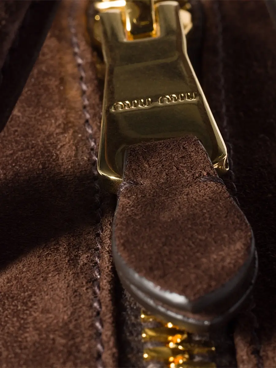 Miu Miu Women's Arcadie Padded Suede Top-Handle Bag | Thumbnail 7