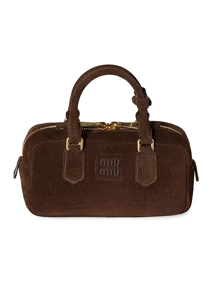 Women's Arcadie Padded Suede Top-Handle Bag Women's Arcadie Padded Suede Top-Handle Bag