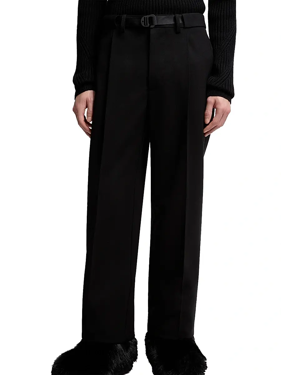 Moncler Men's Pants in Twill - Black | Thumbnail 2 Moncler Men's Pants in Twill - Black | Thumbnail 2