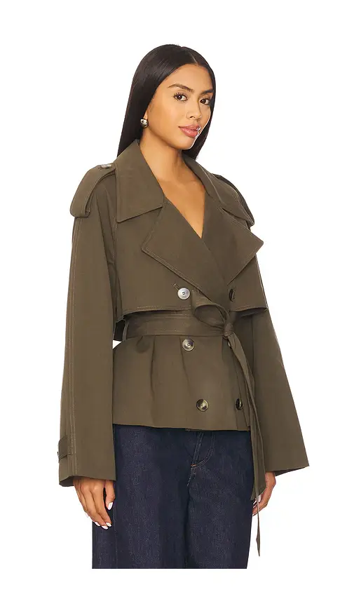 Elodie the Label Elodie Eleanor Cropped Trench Coat | Thumbnail 2